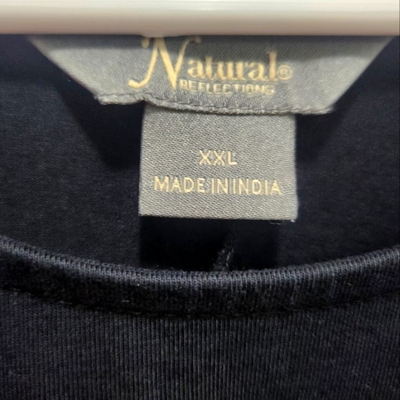 Natural Reflections Black Tank Swing Dress Size XXL Minimalist Neutral - Picture 2 of 4